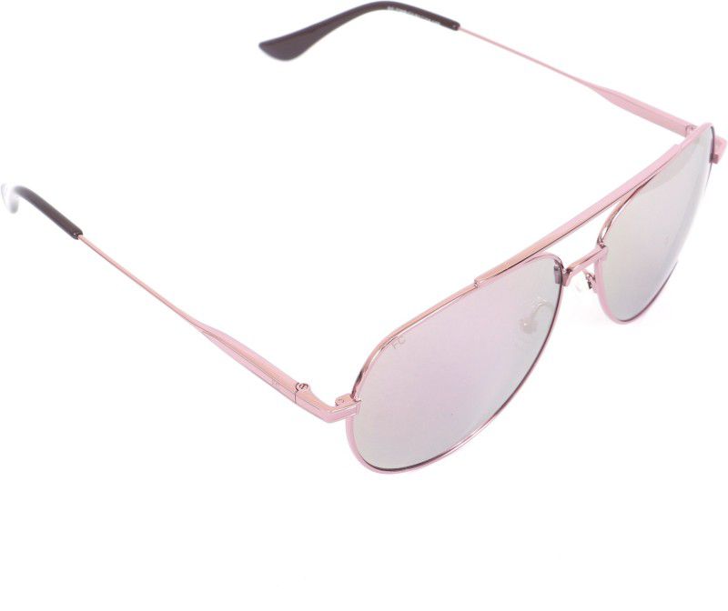 Mirrored Aviator Sunglasses (61)  (For Men & Women, Pink)