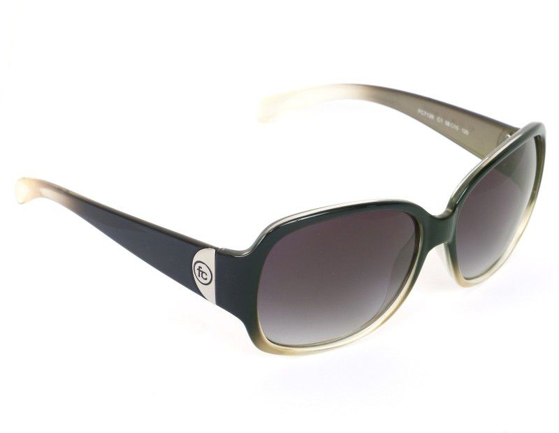 Gradient Rectangular Sunglasses (58)  (For Women, Green)