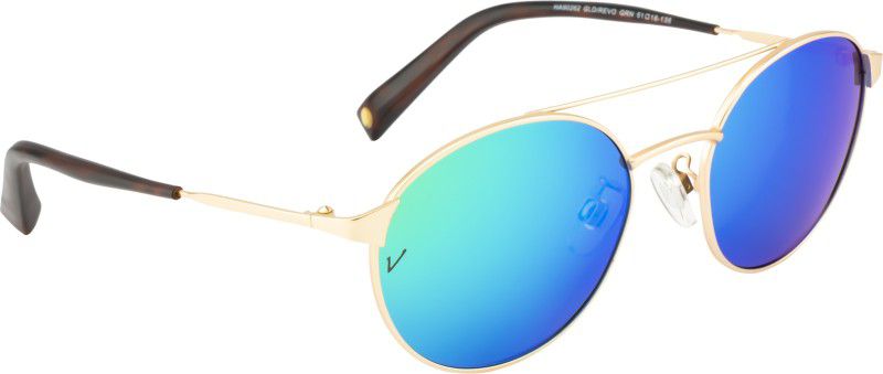 Polarized, UV Protection, Others Round Sunglasses (Free Size)  (For Men, Green)
