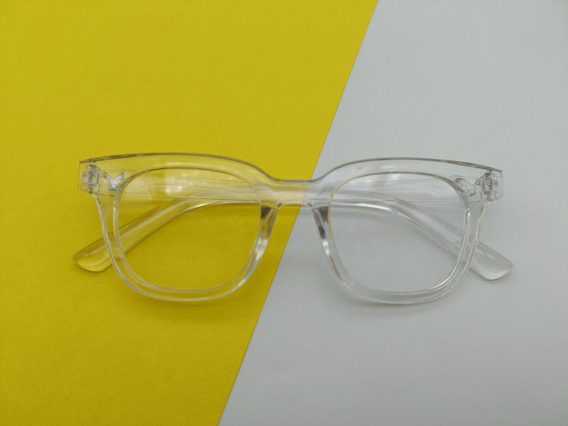 UV Protection, Riding Glasses Retro Square Sunglasses (Free Size)  (For Men & Women, Clear)