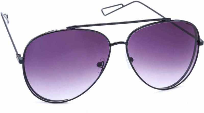 UV Protection Aviator Sunglasses (59)  (For Men & Women, Black, Violet)