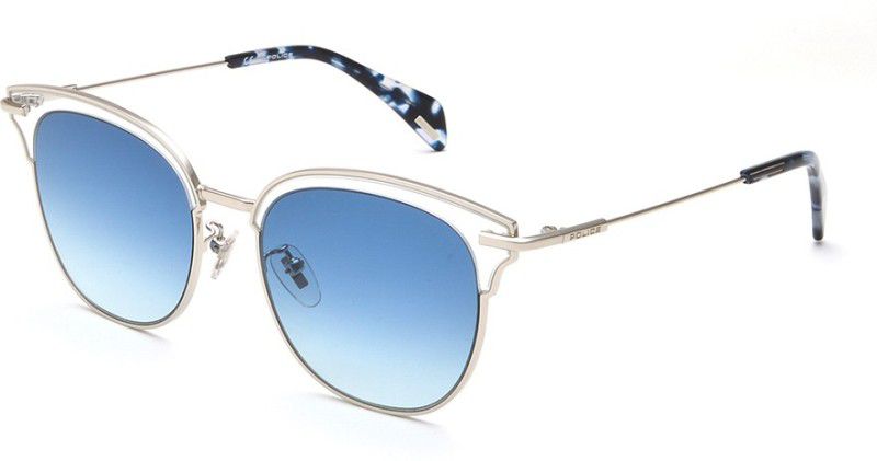 Gradient Oval Sunglasses (53)  (For Women, Blue)