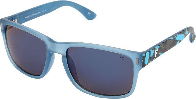 Gradient Rectangular Sunglasses  (For Women, Blue)