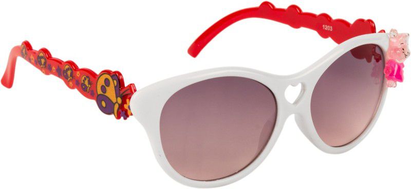 Gradient, UV Protection, Polarized Cat-eye Sunglasses (Free Size)  (For Girls, Black)
