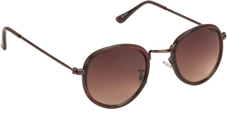 Round Sunglasses  (For Men & Women, Brown)