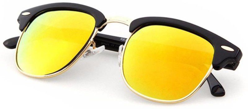 UV Protection Aviator Sunglasses (Free Size)  (For Men & Women, Yellow, Orange)