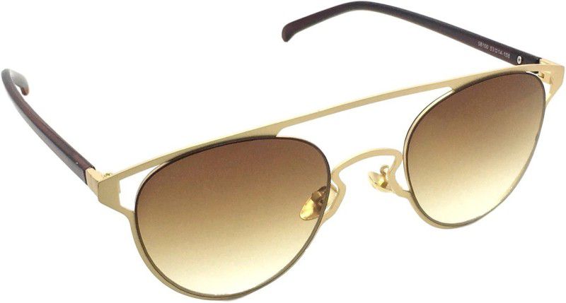 Gradient Over-sized, Oval Sunglasses (Free Size)  (For Men & Women, Brown)