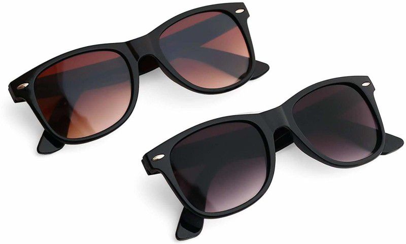 Wayfarer Sunglasses  (For Boys & Girls, Black, Brown)