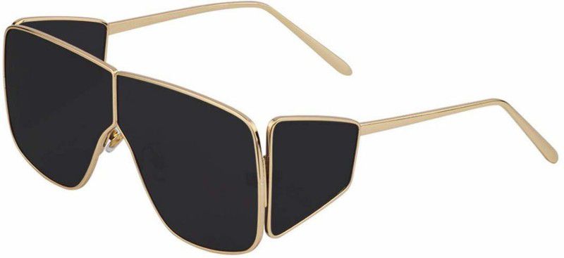 UV Protection Wrap-around Sunglasses (55)  (For Men & Women, Black)