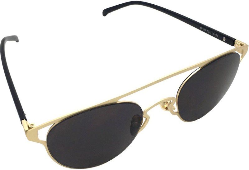 UV Protection Over-sized, Aviator Sunglasses (Free Size)  (For Men & Women, Black)