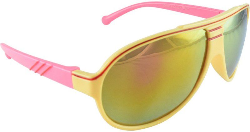 UV Protection Sports Sunglasses  (For Boys, Yellow)