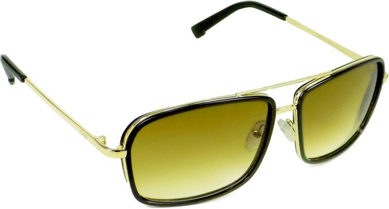 Gradient Aviator Sunglasses (40)  (For Men, Yellow)