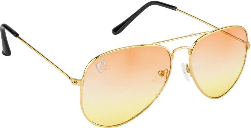 Aviator Sunglasses (Free Size)  (For Men, Orange, Yellow)