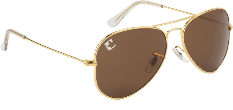 UV Protection Aviator Sunglasses (Free Size)  (For Boys, Brown)