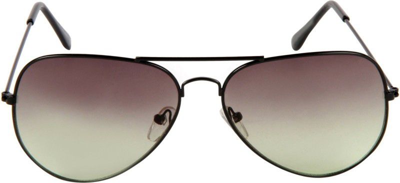 UV Protection, Gradient Aviator Sunglasses (58)  (For Men & Women, Green, Black)