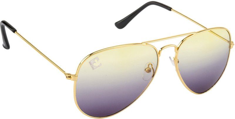 Aviator Sunglasses (Free Size)  (For Men, Yellow, Violet)