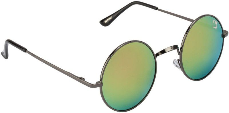 Round Sunglasses (Free Size)  (For Men & Women, Green)