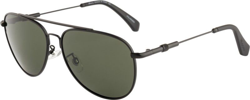 Polarized Aviator Sunglasses (53)  (For Men, Green)