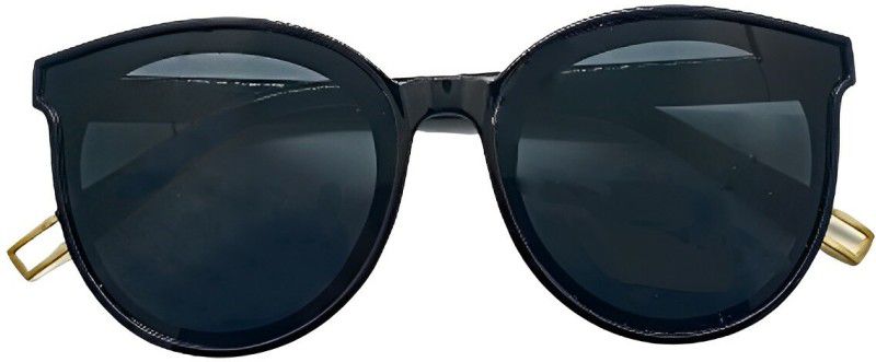 UV Protection Round Sunglasses (Free Size)  (For Boys & Girls, Black)