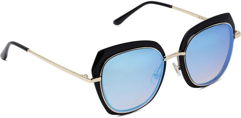 UV Protection Retro Square Sunglasses (53)  (For Men, Blue)