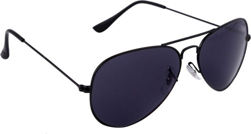 UV Protection Aviator Sunglasses (54)  (For Men, Black)