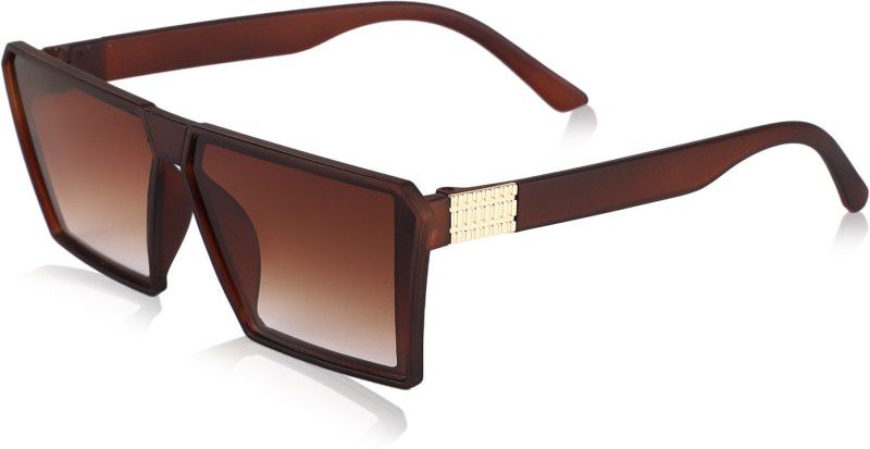 UV Protection, Mirrored, Polarized Retro Square, Wayfarer, Sports Sunglasses (Free Size)  (For Men & Women, Brown)