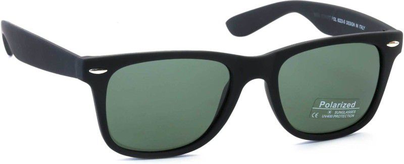 Polarized Wayfarer Sunglasses (50)  (For Men & Women, Black, Green)