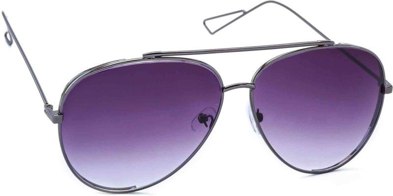 UV Protection Aviator Sunglasses (59)  (For Men & Women, Grey, Violet)