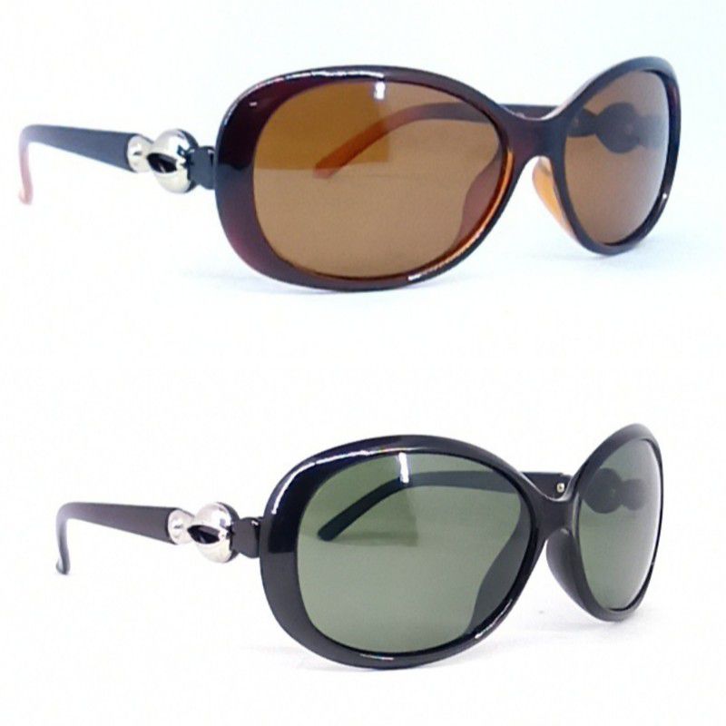 Night Vision Retro Square Sunglasses (53)  (For Men, Brown)