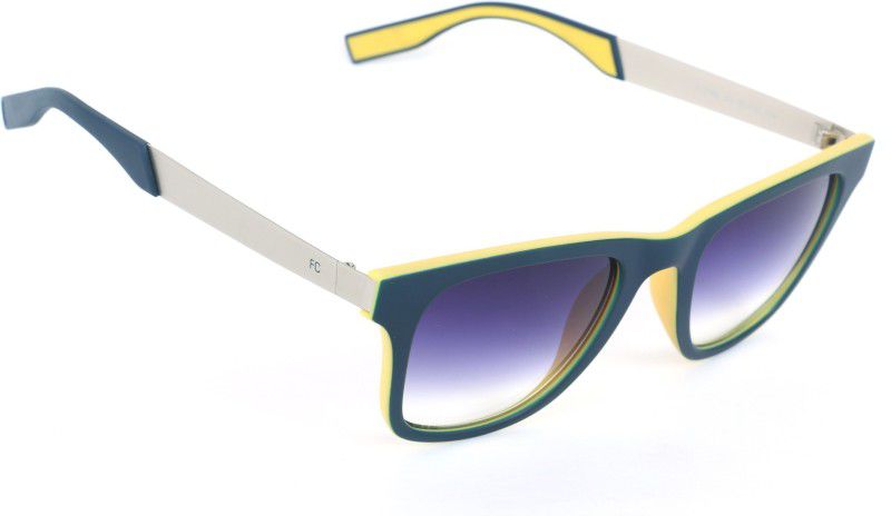 Gradient Retro Square Sunglasses (50)  (For Men & Women, Blue)