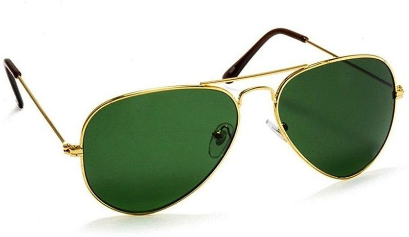 Polarized, UV Protection Aviator Sunglasses (Free Size)  (For Men & Women, Green)