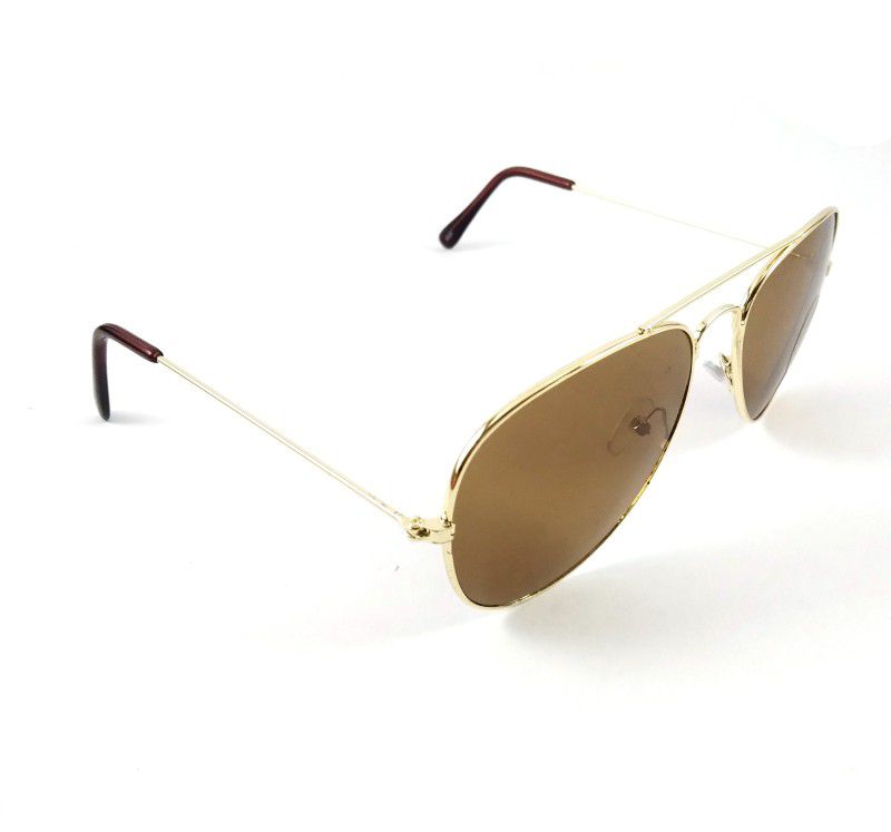 UV Protection Aviator Sunglasses (51)  (For Men & Women, Brown)