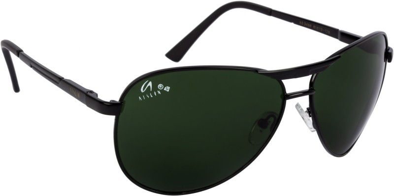 UV Protection Aviator, Wrap-around Sunglasses (58)  (For Men & Women, Green)