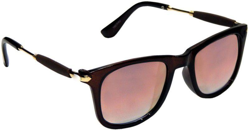 Mirrored Wayfarer Sunglasses (Free Size)  (For Men & Women, Black)