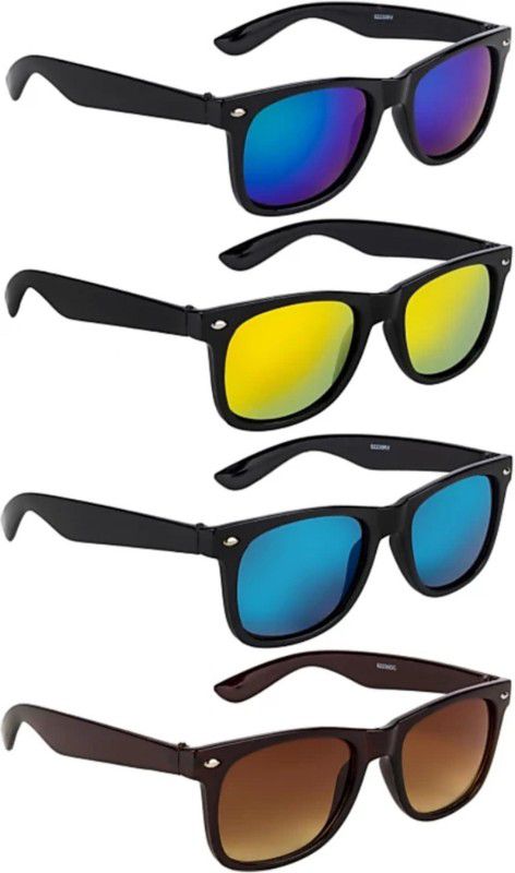 UV Protection, Gradient, Polarized Wayfarer Sunglasses (Free Size)  (For Men & Women, Brown, Green, Blue, Silver)