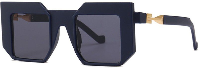UV Protection Over-sized, Retro Square Sunglasses (43)  (For Men & Women, Grey)