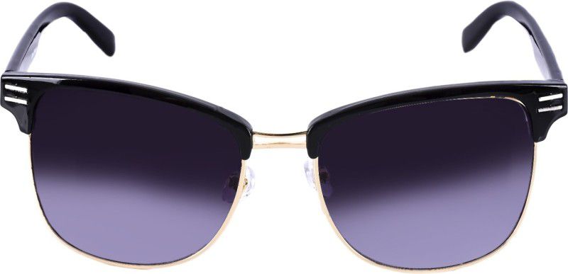 UV Protection Clubmaster Sunglasses (Free Size)  (For Women, Black)