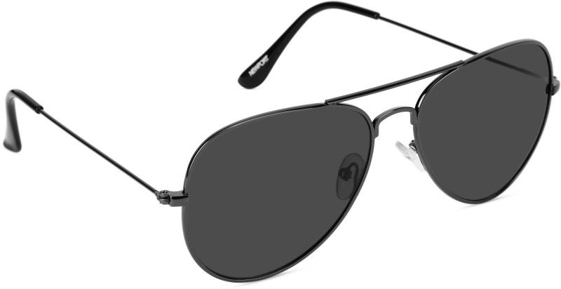 Polarized Aviator Sunglasses (Free Size)  (For Men, Black)