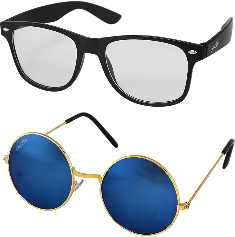 UV Protection Wayfarer Sunglasses (88)  (For Men & Women, Clear, Blue)