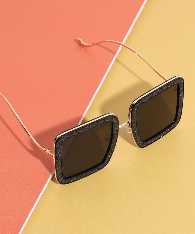 Polarized Over-sized Sunglasses (Free Size)  (For Women, Grey)