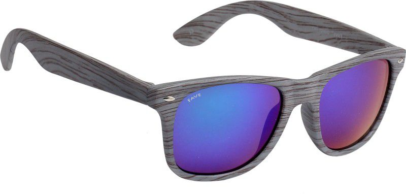 Mirrored Wayfarer Sunglasses (Free Size)  (For Men & Women, Violet)