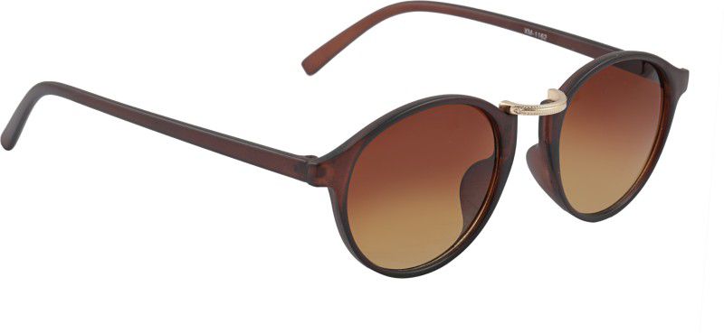 UV Protection Round Sunglasses (50)  (For Men & Women, Golden)