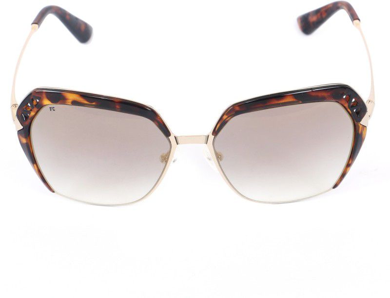 Gradient Over-sized Sunglasses (58)  (For Women, Golden)