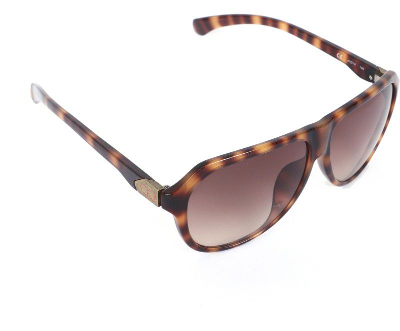 Gradient Retro Square Sunglasses (61)  (For Men & Women, Brown)
