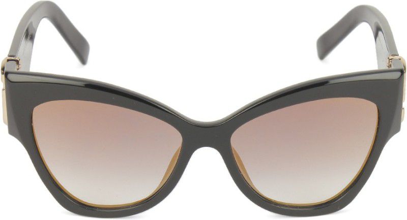 Mirrored Cat-eye Sunglasses (54)  (For Women, Grey)