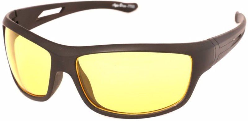 Polarized Wrap-around Sunglasses (19)  (For Men, Yellow)