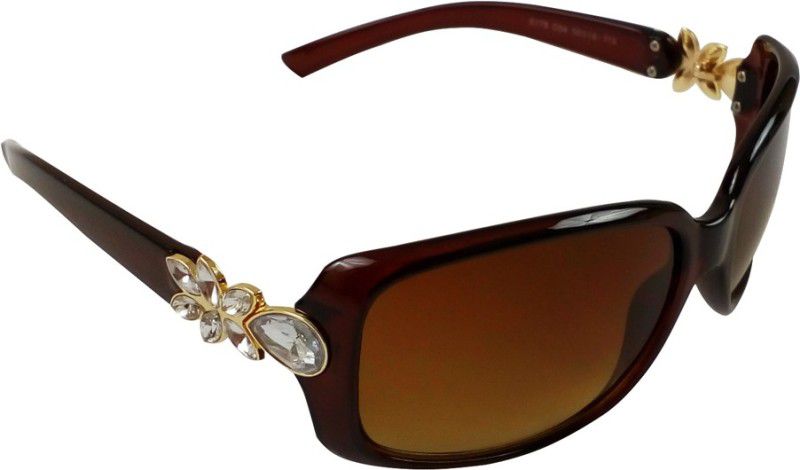 Polarized Wayfarer Sunglasses (Free Size)  (For Girls, Brown)