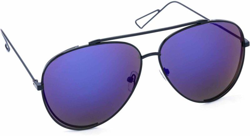 UV Protection Aviator Sunglasses (59)  (For Men & Women, Black, Blue)