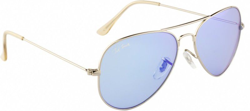 Mirrored Aviator Sunglasses (58)  (For Men & Women, Green, Blue)