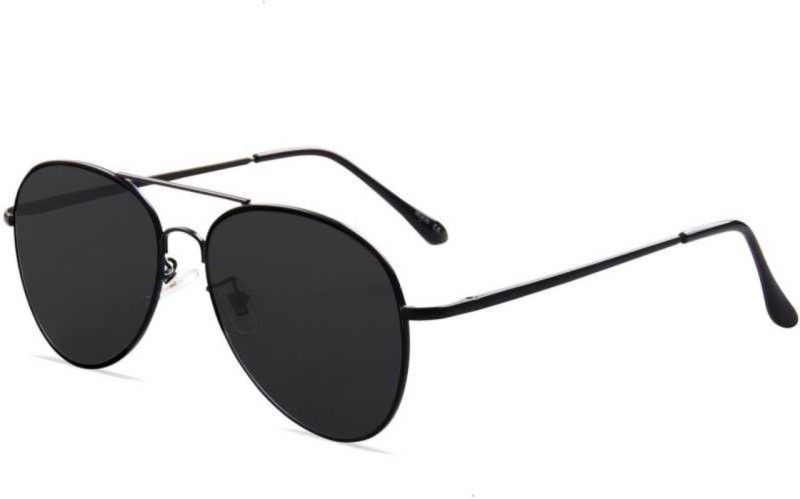 UV Protection Over-sized Sunglasses (64)  (For Men, Black)
